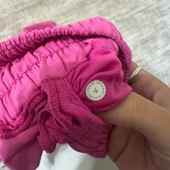 Lululemon sonic pink hotty hot shorts 4” size 4 liner is cut out - Picture 7 of 7